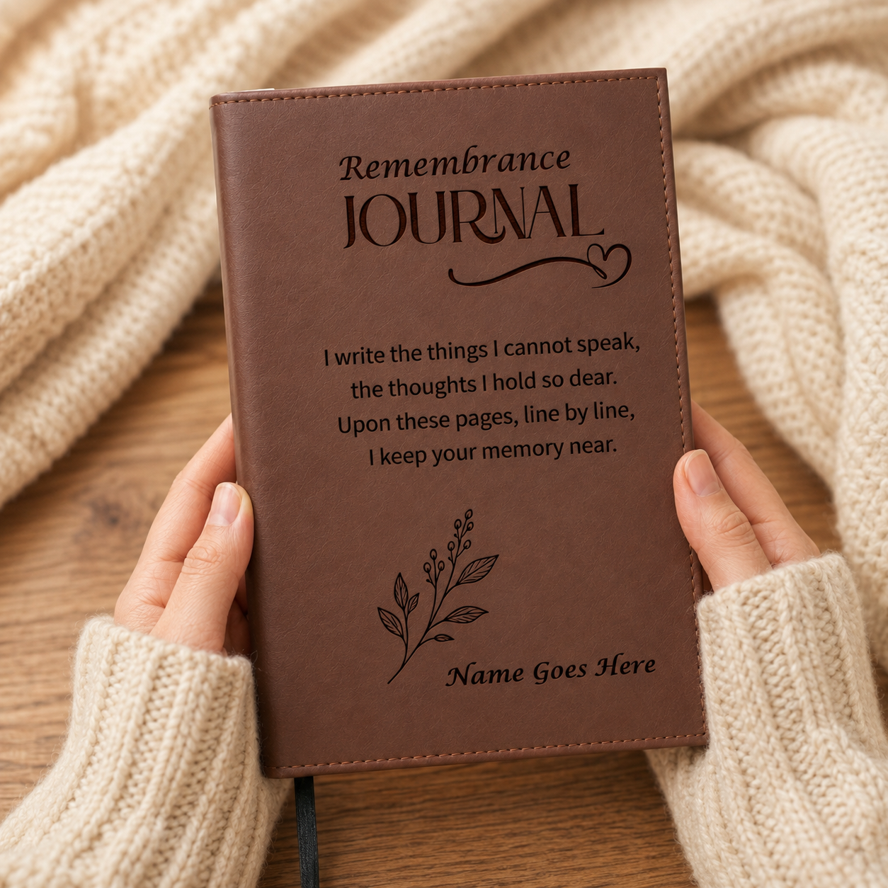 Remembrance Journal, Thoughtful Gift for Friend or Family Grieving Loss of Loved One