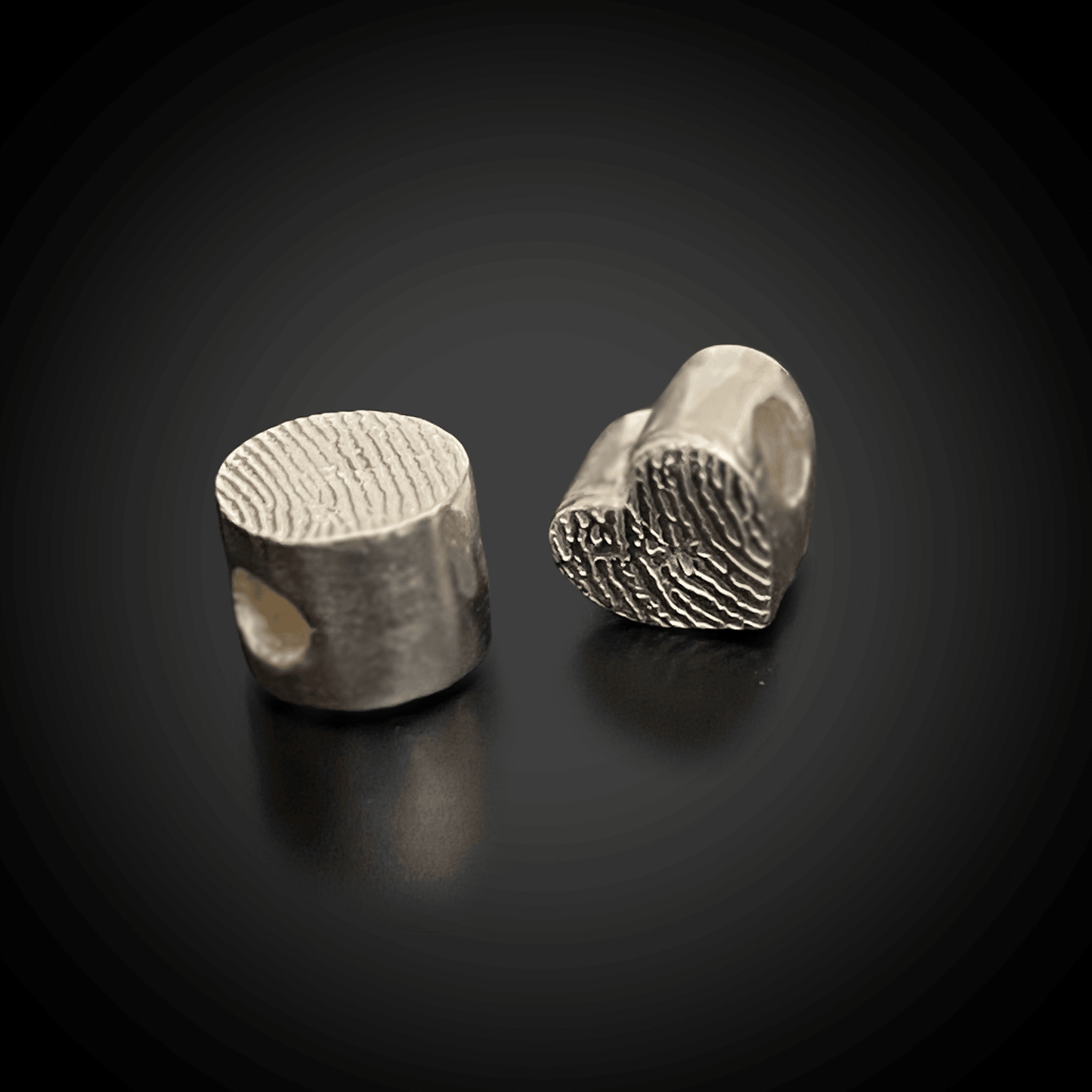 Pandora Style Sterling Silver Cuff Bracelet w/ Fingerprint Charm Bead - Adorn Designs Jewelery