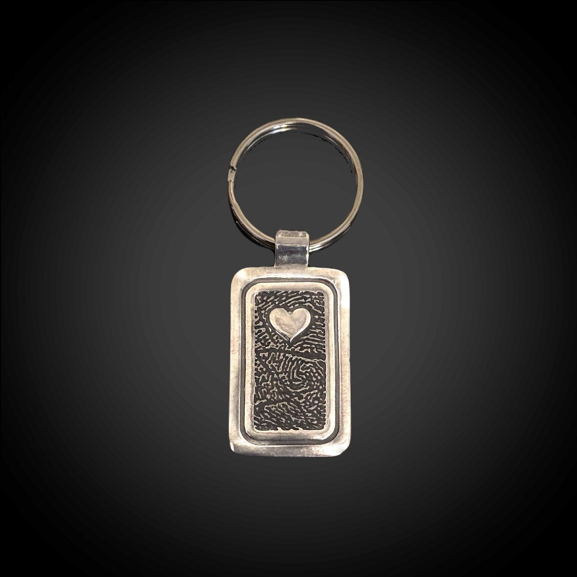 Fingerprint Keychain | Sterling Silver Accessory - Adorn Designs Jewelery