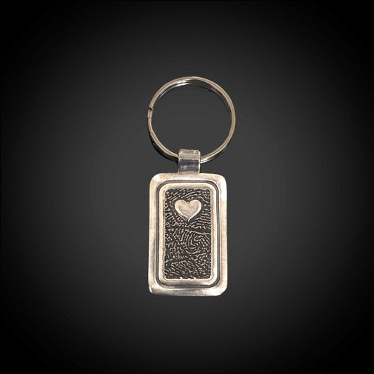 Fingerprint Keychain | Sterling Silver Accessory - Adorn Designs Jewelery