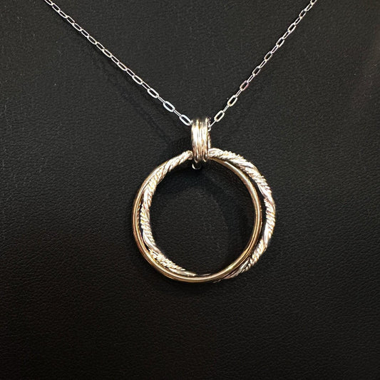 Mother and Daughter Necklace, Sterling Silver & Gold Filled