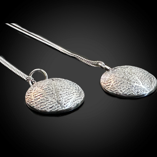 Sterling Silver Fingerprint Dome Necklace