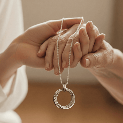 Five Generations Interlocking Circles Pendant — Sterling Silver