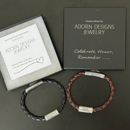 Adorn Designs branded packaging for fingerprint bracelets