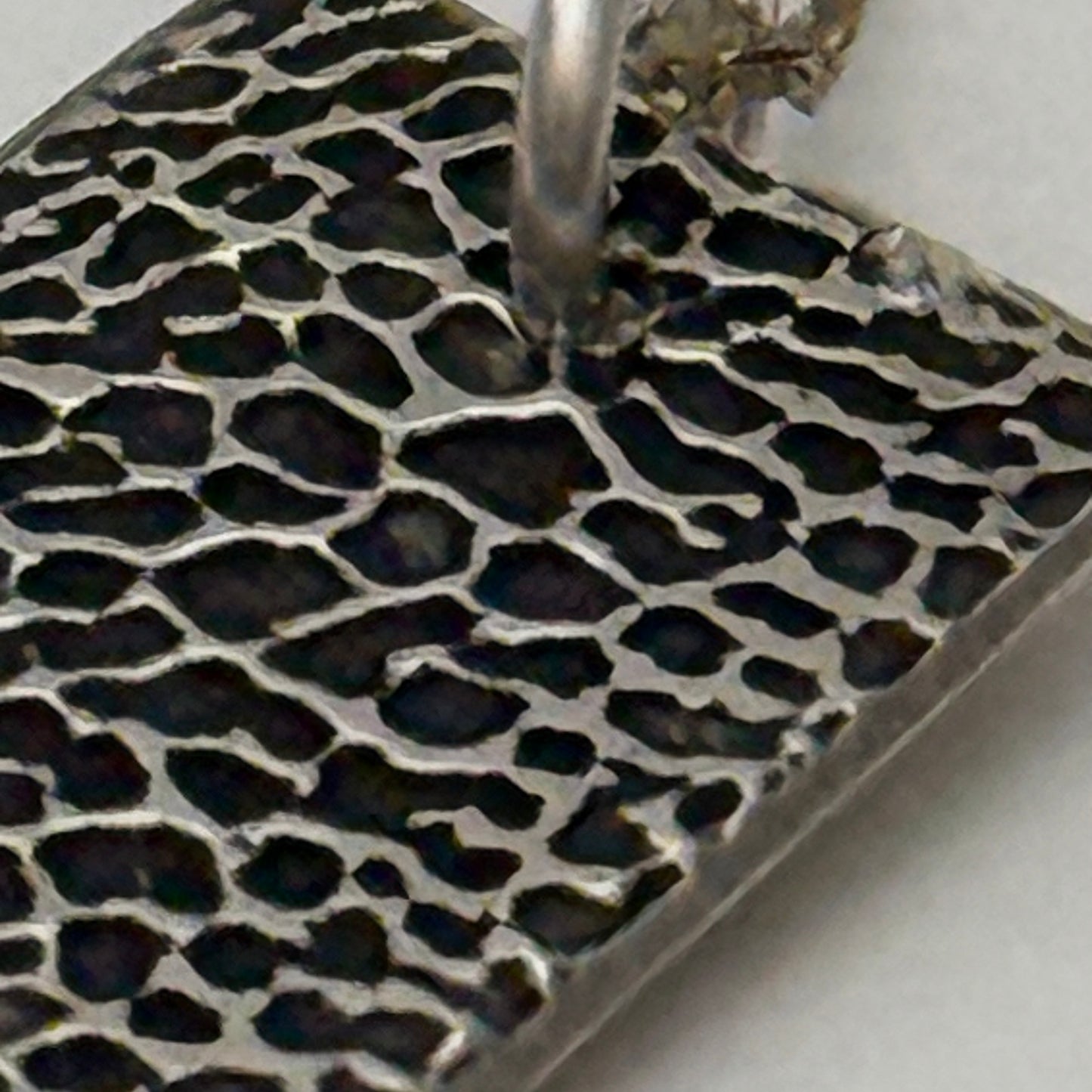 Pet Memorial Necklace, Dog Nose Imprint - Sterling Silver Remembrance, Rainbow Bridge Loss, Unisex