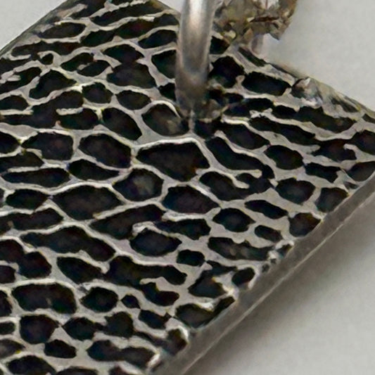 Pet Memorial Necklace, Dog Nose Imprint - Sterling Silver Remembrance, Rainbow Bridge Loss, Unisex