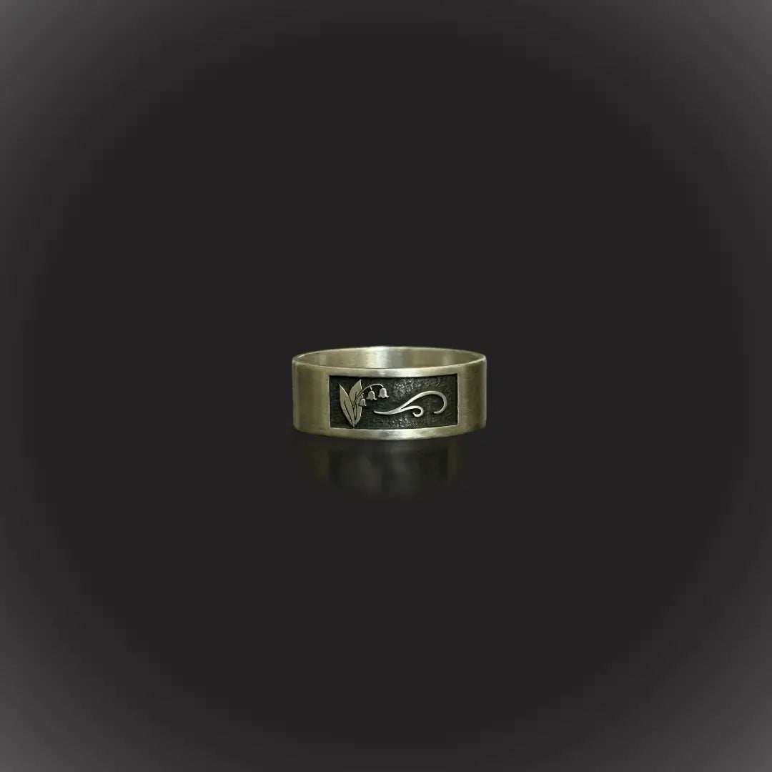 may lily of the valley birth month ring band