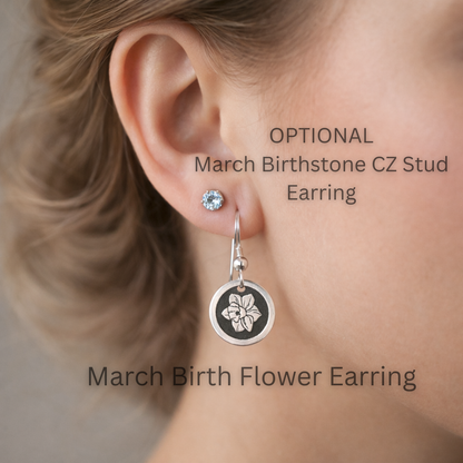 March Birthday Gift | Birth Month Flower Earrings | Daffodil | Born in March