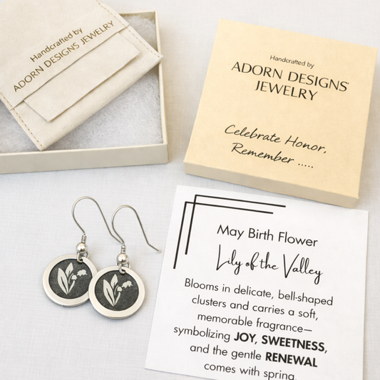 May Birthday Gift | Birth Month Flower Earrings | Lily of the Valley | Born in May
