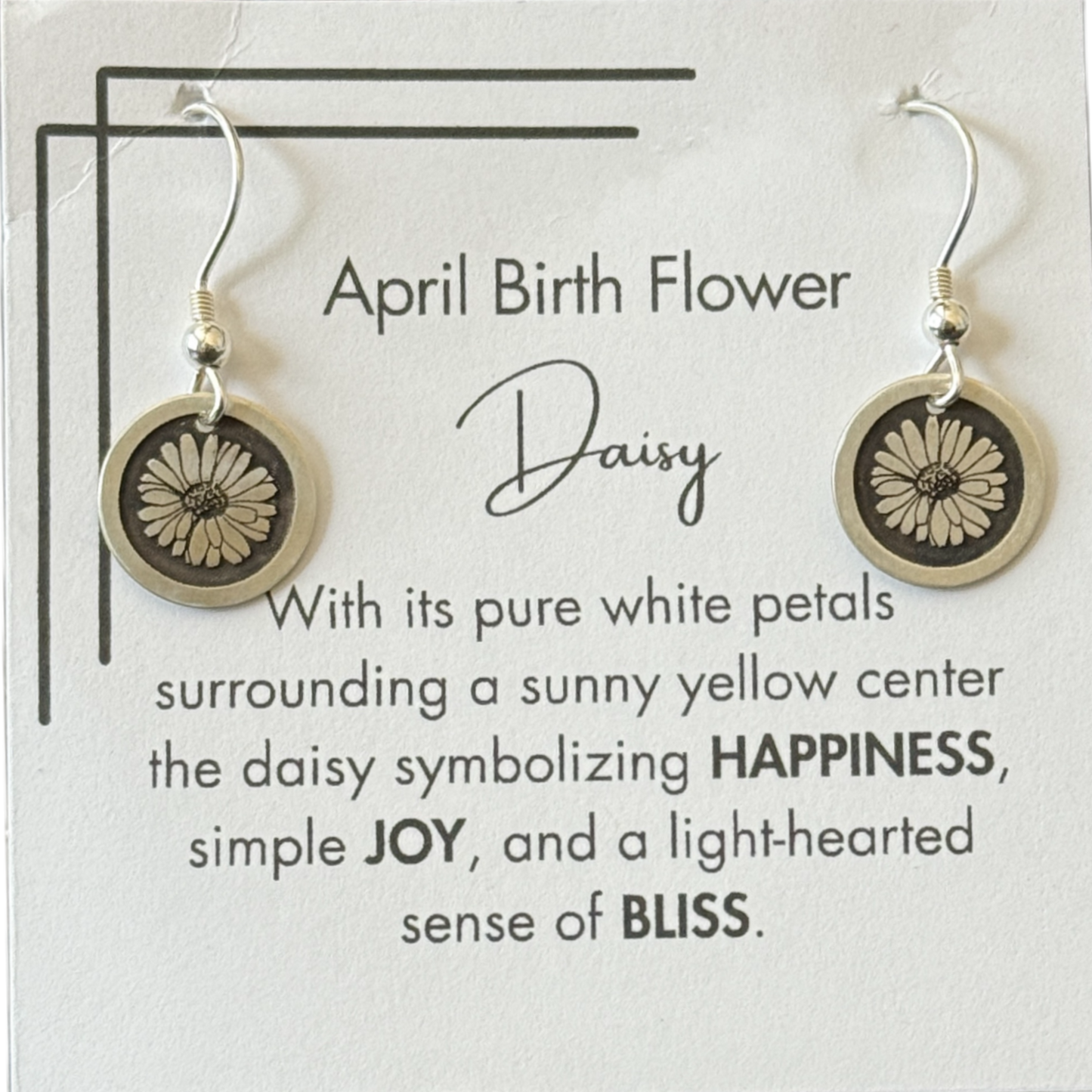 April Birthday Gift | Birth Month Flower Earrings | Daisy | Born in April