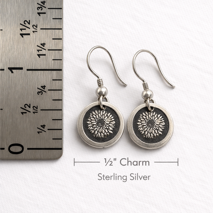 November Birthday Gift | Birth Month Flower Earrings | Chrysanthemum| Born in November