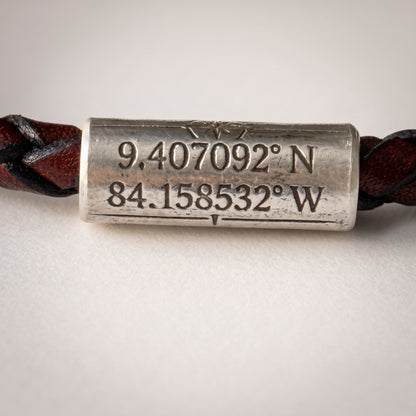 Custom GPS Coordinate Location Bracelet for Men | Latitude and Longitude Jewelry