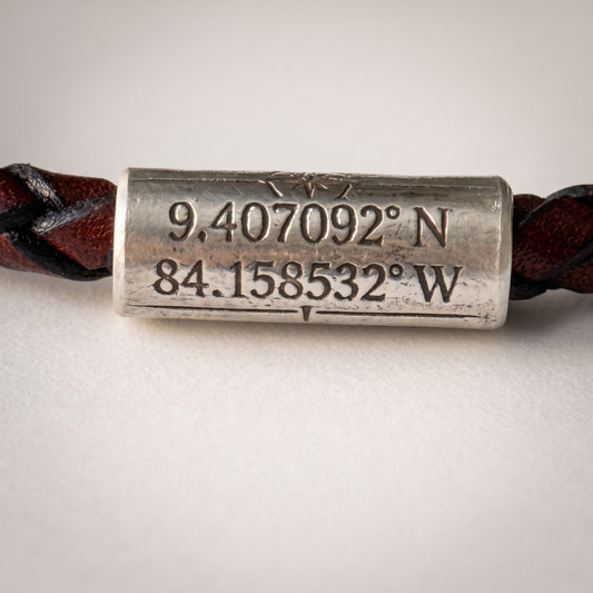 Custom GPS Coordinate Location Bracelet for Men | Latitude and Longitude Jewelry