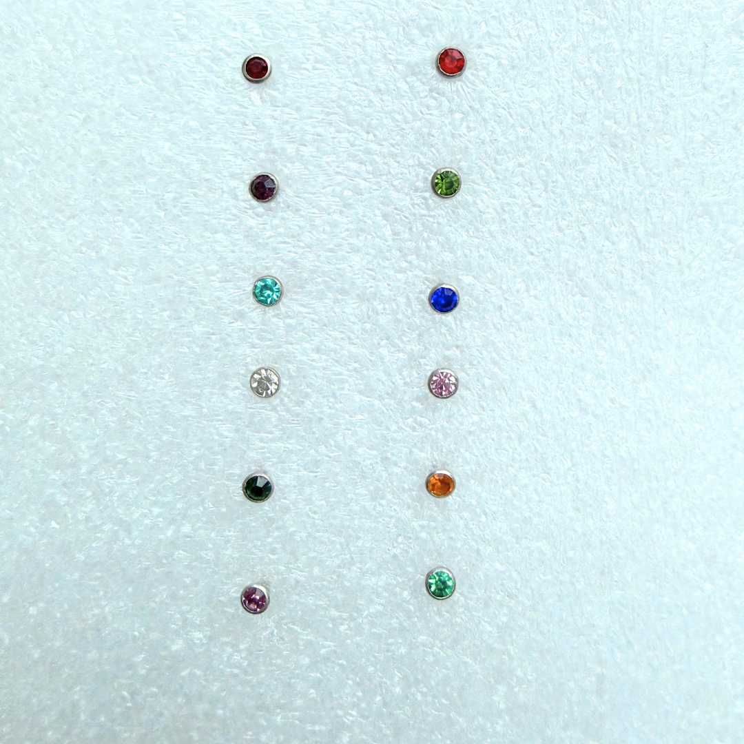 Sterling Silver Family Birthstone Bar Necklace