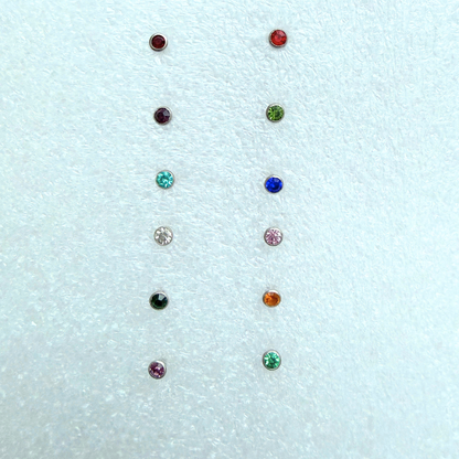 Sterling Silver Family Birthstone Bar Necklace