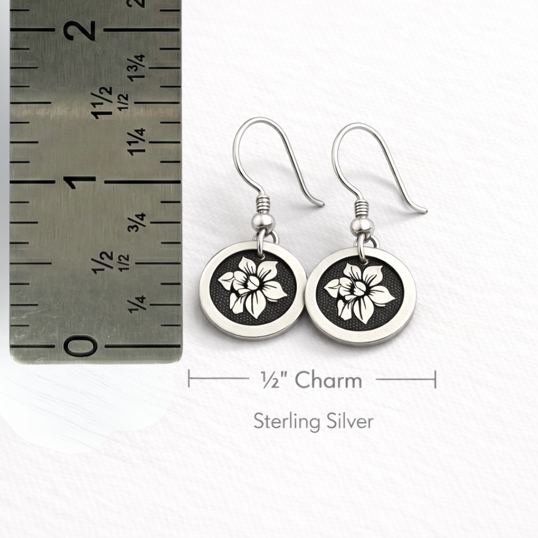 March Birthday Gift | Birth Month Flower Earrings | Daffodil | Born in March
