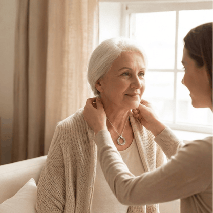 Three Generations Interlocking Circles Necklace — Sterling Silver