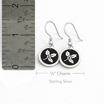 December Birthday Gift | Birth Month Flower Earrings | Holly | Born in December