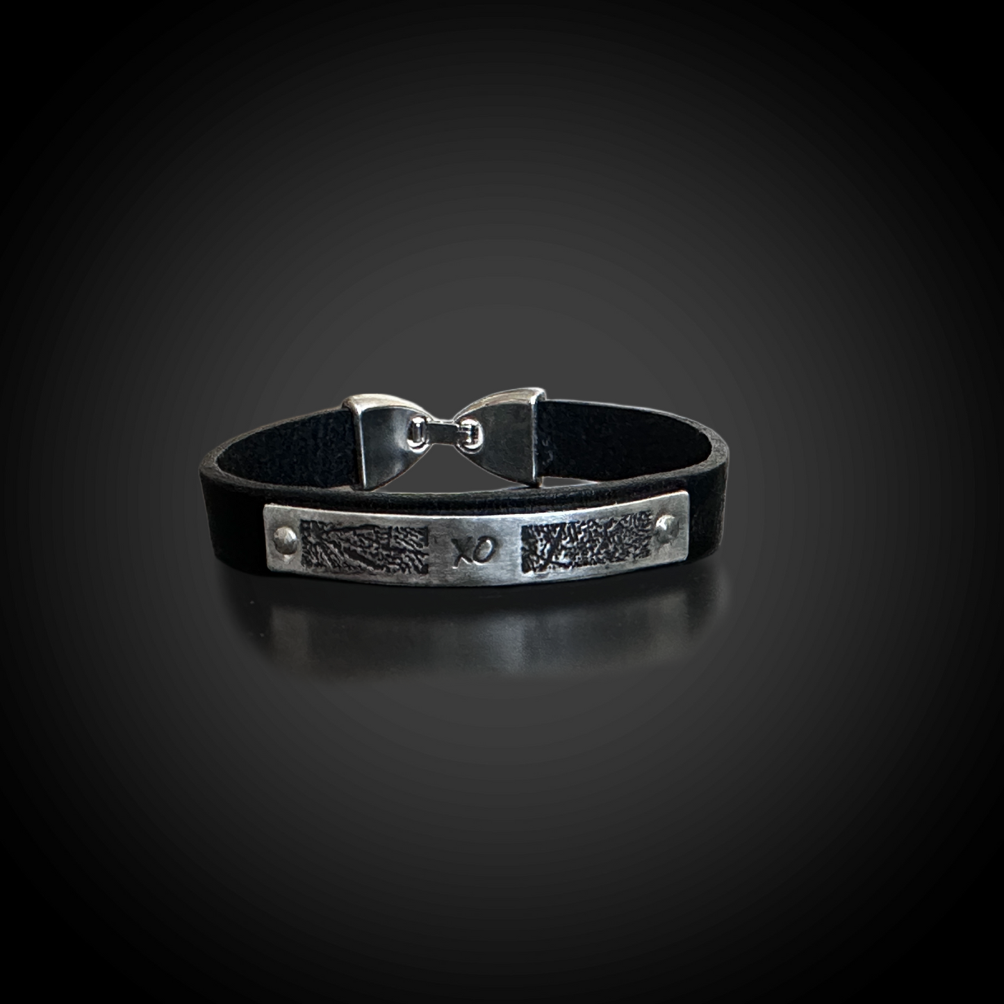 Leather Bracelet w/ 2 Fingerprints