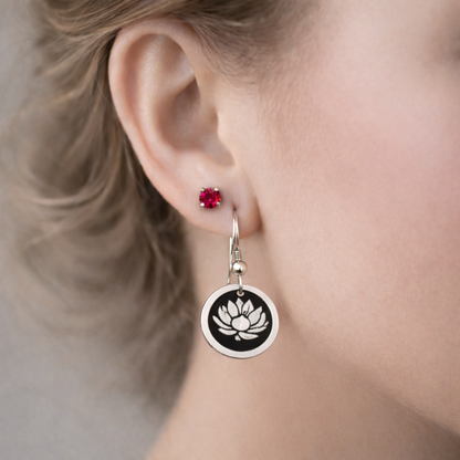 July Birthday Gift | Birth Month Flower Earrings | Water Lily | Born in July