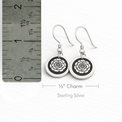 October Birthday Gift | Birth Month Flower Earrings | Marigold | Born in October