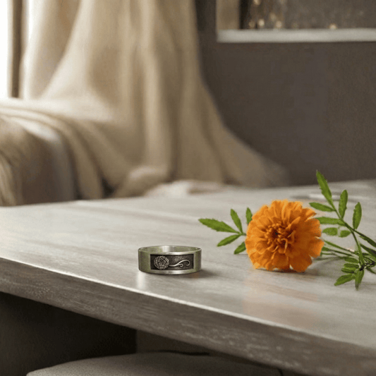 marigold birth month flower ring
