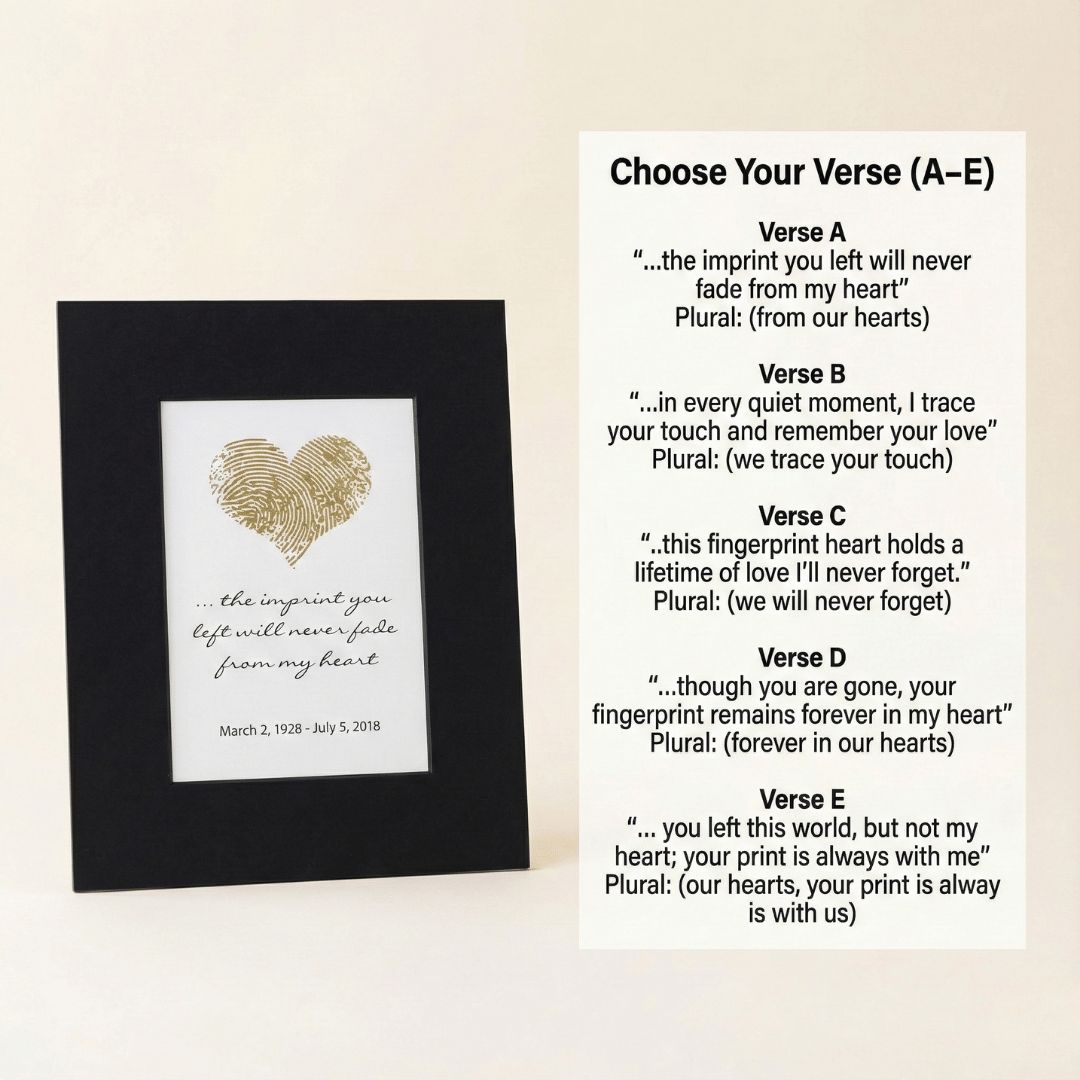 memorial art print verses