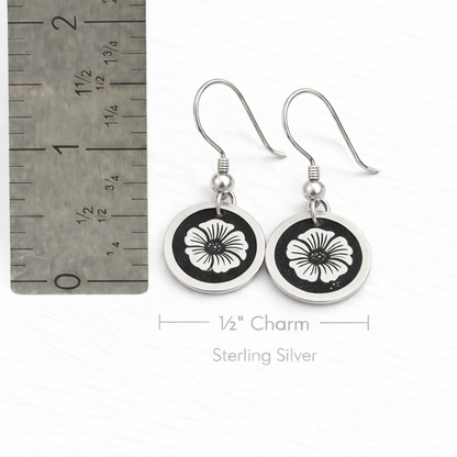 September Birthday Gift | Birth Month Flower Earrings | Morning Glory | Born in September