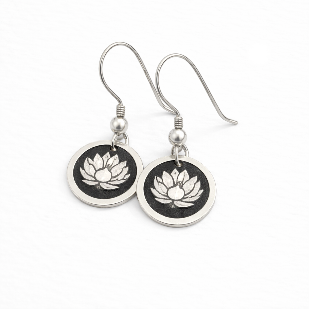 July Birthday Gift | Birth Month Flower Earrings | Water Lily | Born in July