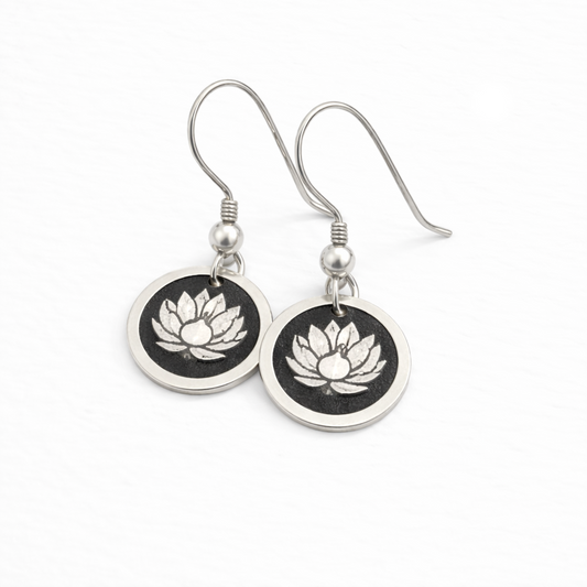 July Birthday Gift | Birth Month Flower Earrings | Water Lily | Born in July