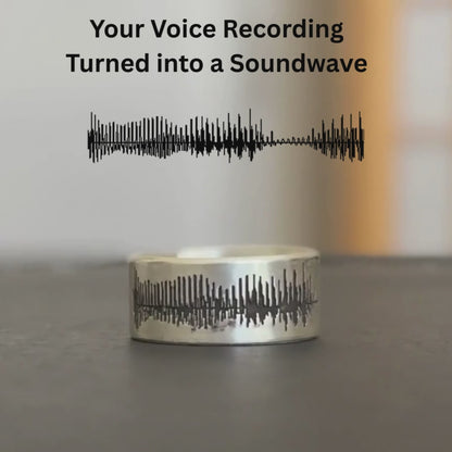Soundwave Ring | Voice Recording Jewelry |Custom Audio Wave  | Memorial for Loved One or Pet | New Mother Gift | Wedding