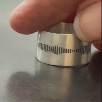 Soundwave Ring — Sterling Silver, Custom Voice Recording, Unisex