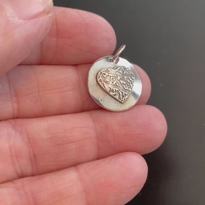 Heart Fingerprint Necklace — Sterling Silver Pendant with 18" Chain (Back Engraving Add-On)