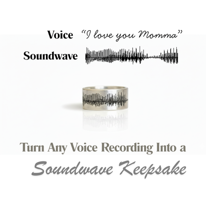 Soundwave Ring | Voice Recording Jewelry |Custom Audio Wave  | Memorial for Loved One or Pet | New Mother Gift | Wedding