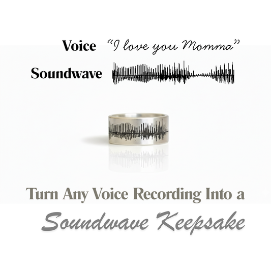 Soundwave Ring | Voice Recording Jewelry |Custom Audio Wave  | Memorial for Loved One or Pet | New Mother Gift | Wedding