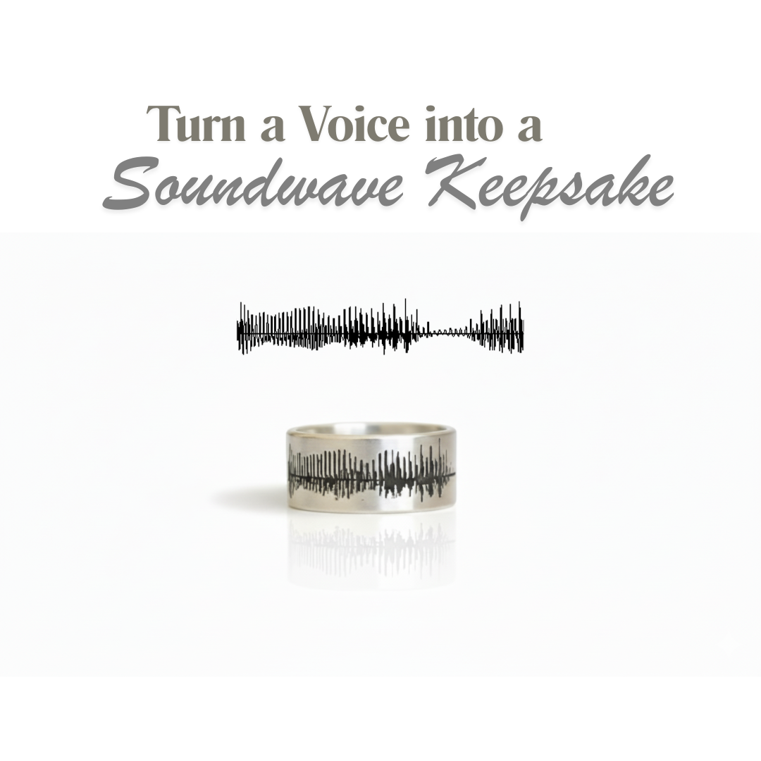 Soundwave Ring | Voice Recording Jewelry |Custom Audio Wave  | Memorial for Loved One or Pet | New Mother Gift | Wedding