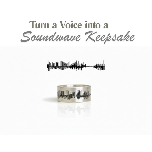 Soundwave Ring | Voice Recording Jewelry |Custom Audio Wave  | Memorial for Loved One or Pet | New Mother Gift | Wedding