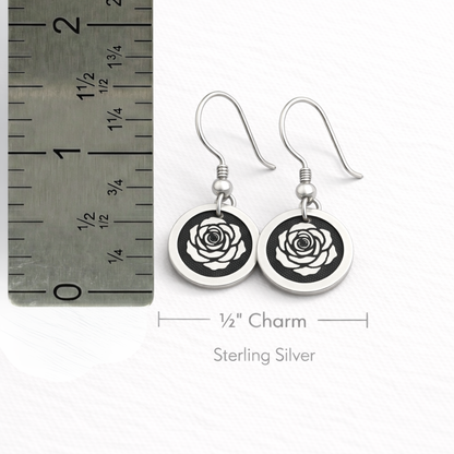 June Birthday Gift | Birth Month Flower Earrings | Rose | Born in June