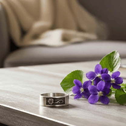 february birth month flower ring