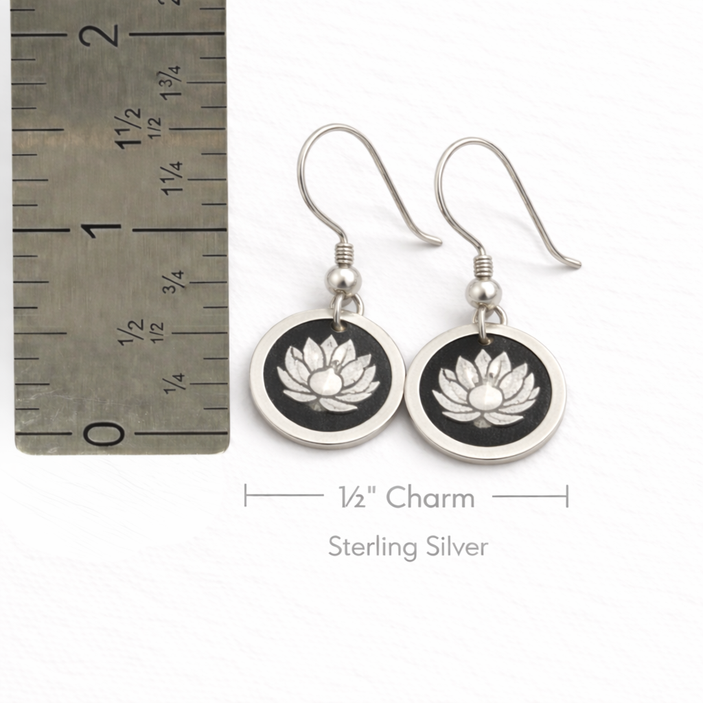July Birthday Gift | Birth Month Flower Earrings | Water Lily | Born in July