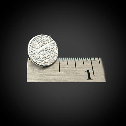 Dainty Round Fingerprint Necklace — Sterling Silver (No Back Engraving)