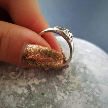 Single Band Fingerprint Ring - Sterling Silver