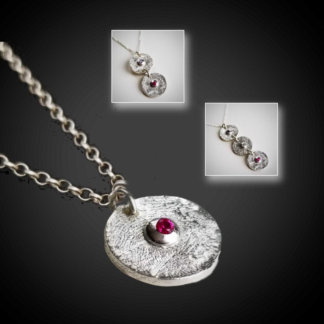 Fingerprint Charm Necklace with 1, 2 or 3 Fingerprints - Adorn Designs Jewelery