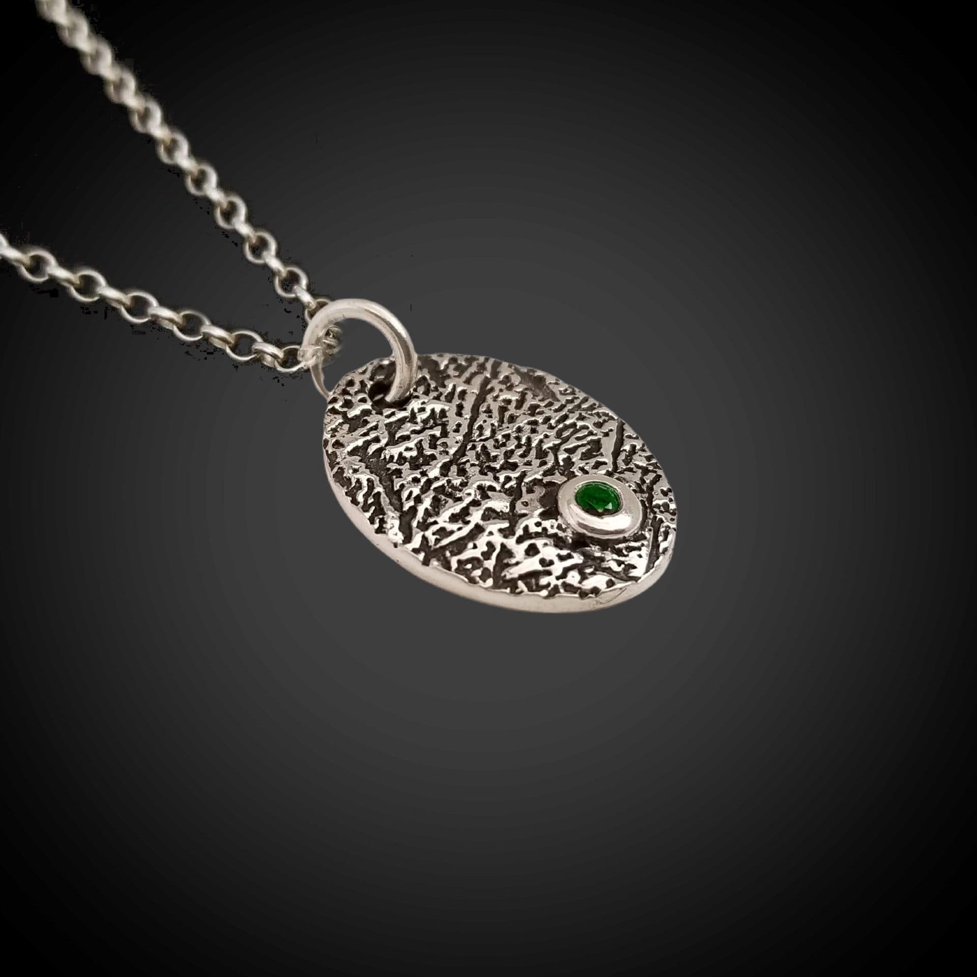 Oval Fingerprint Charm Necklace - Adorn Designs Jewelery