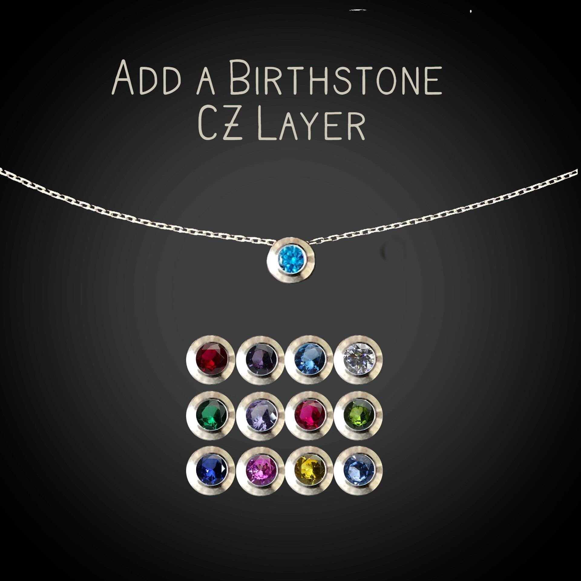 Fingerprint & Birthstone Layering Necklaces - Adorn Designs Jewelery