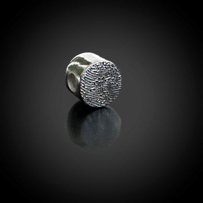 Pandora Style Leather Bracelet w/ Fingerprint Charm Bead